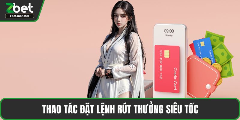 Thao tác đặt lệnh rút thưởng siêu tốc